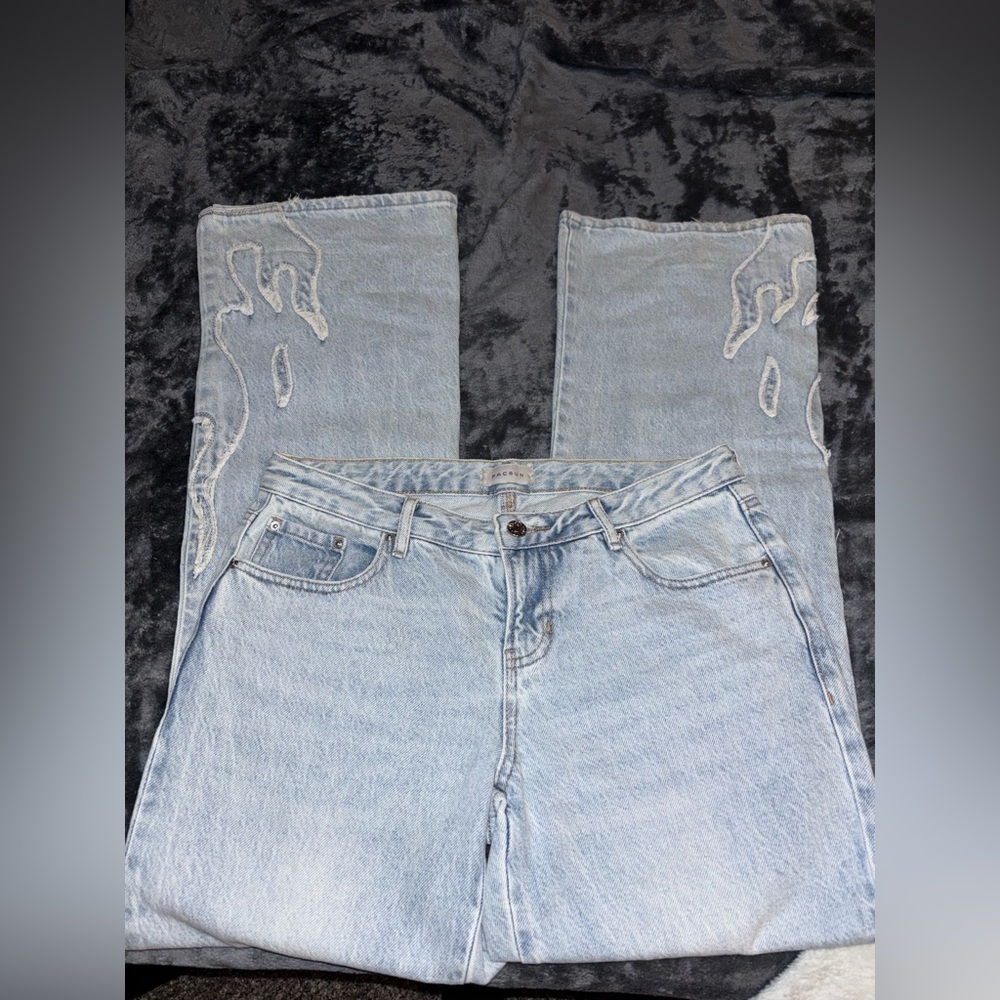 Flame PacSun Light Wash Straight Leg Jeans